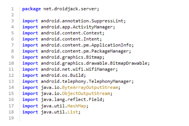 그림 6. 해당 APK의 의심스러운 API(2)
