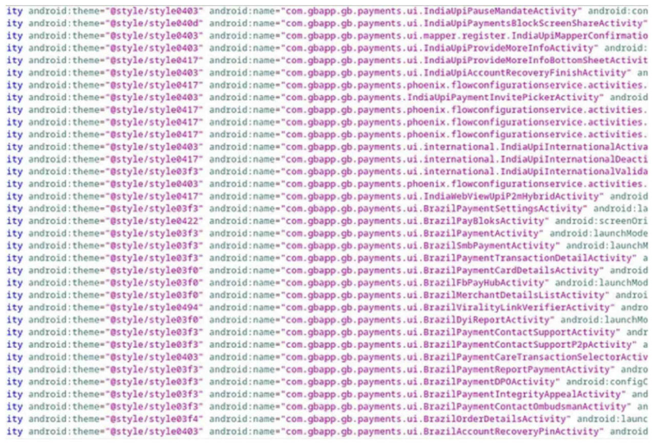 그림 41. 해당 APK의 의심스러운 결제 권한(2)