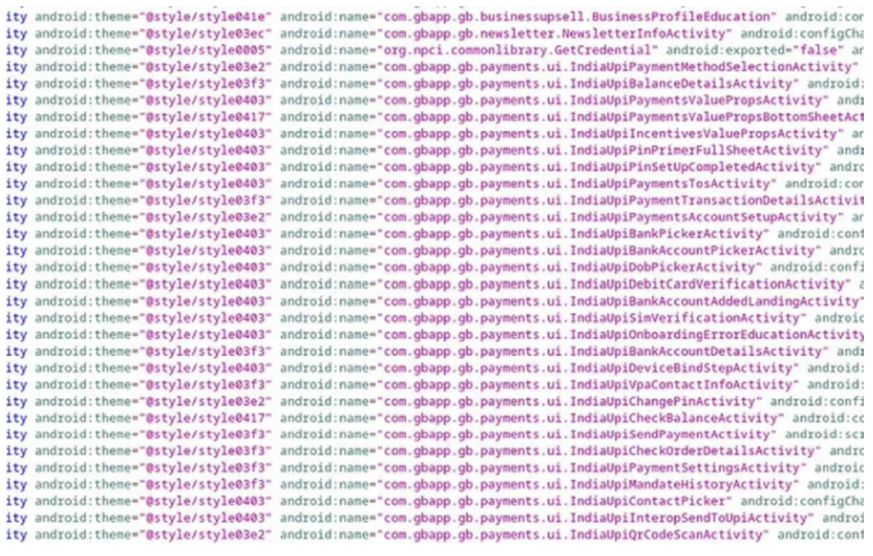 그림 40. 해당 APK의 의심스러운 결제 권한(1)