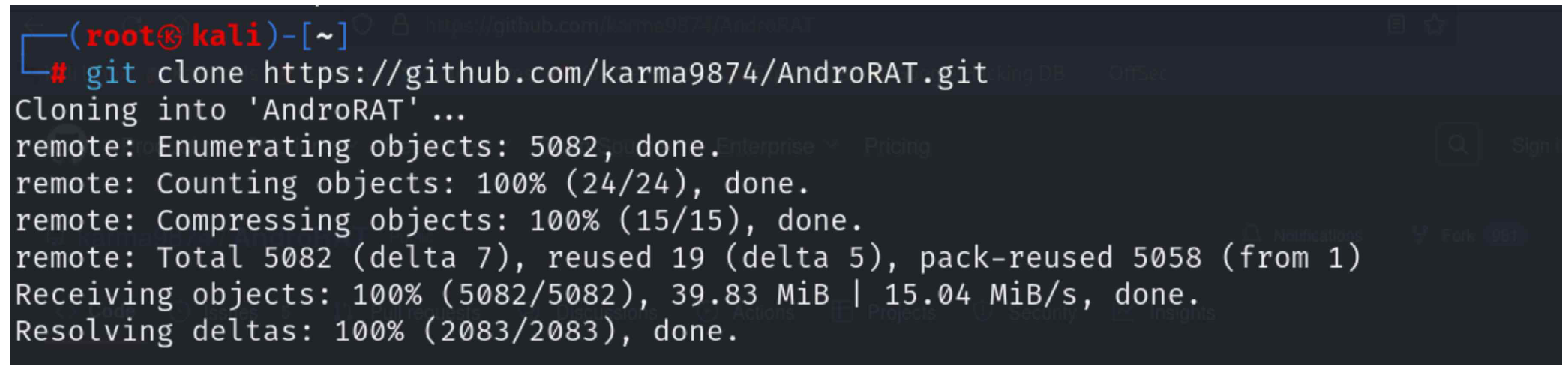 그림 110. Git clone하는 모습