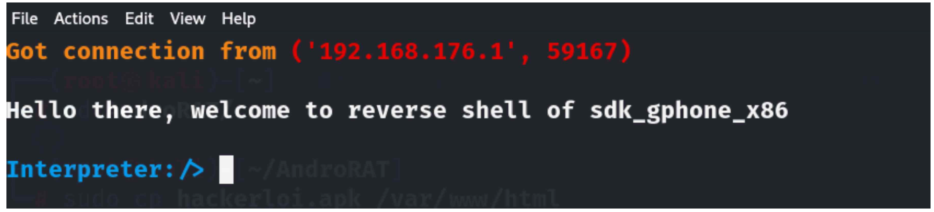 그림 124. 공격자 PC의 화면