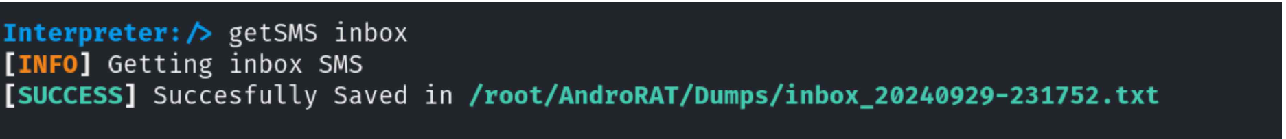 그림 129. SMS 가져오기 기능