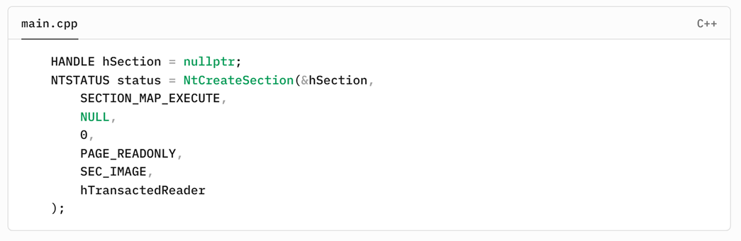 그림 25. 트랜잭션 파일로부터 이미지 섹션 생성