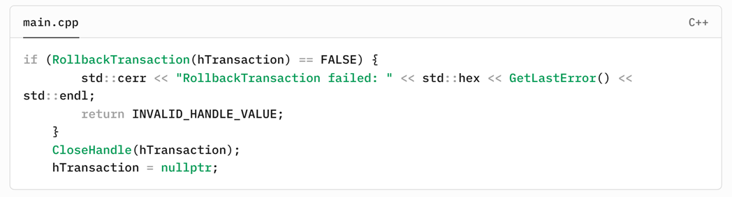 그림 26. 롤백으로 디스크 흔적 제거