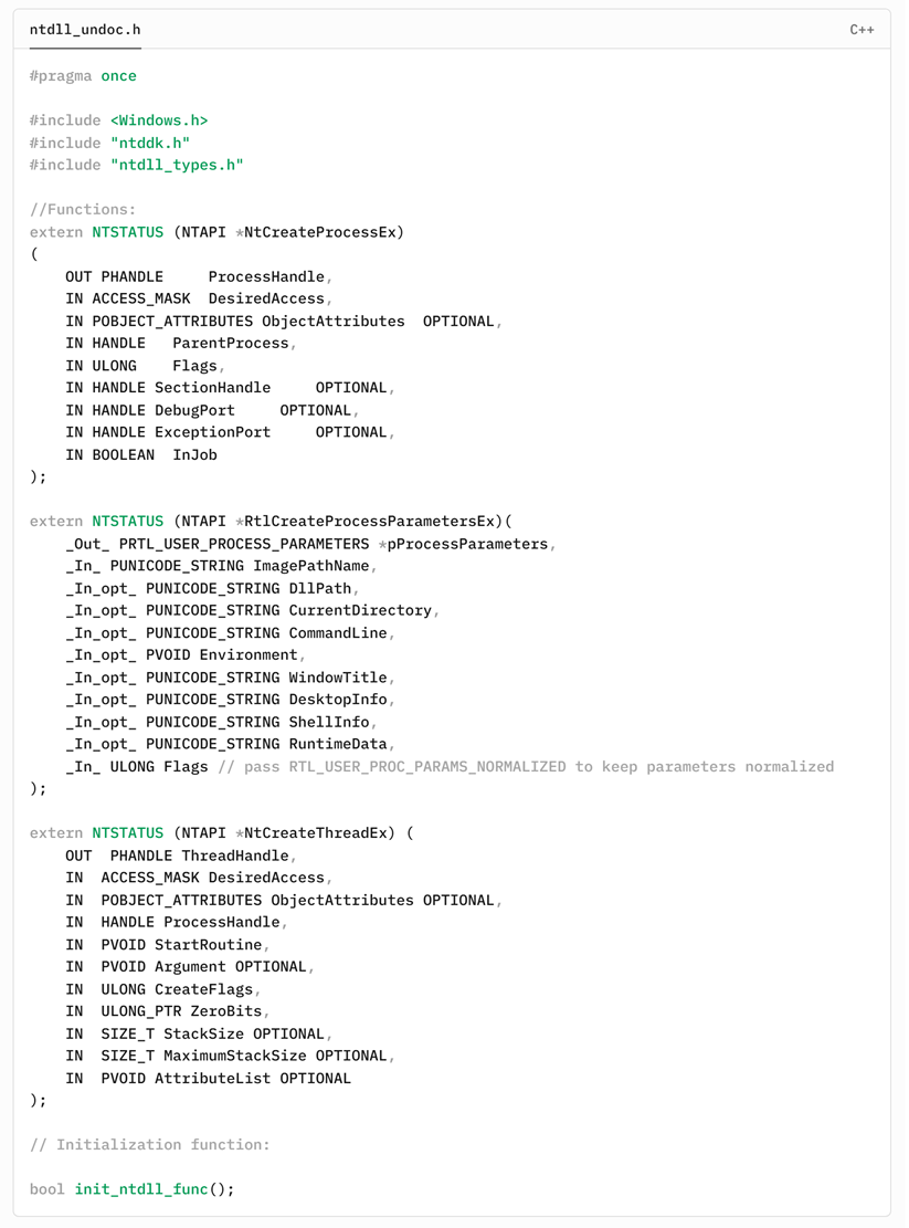그림 35. ntdll_undoc.h 전체 코드