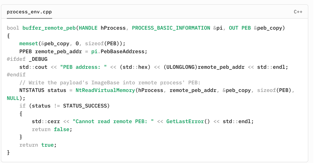 그림 40. buffer_remote_peb 함수