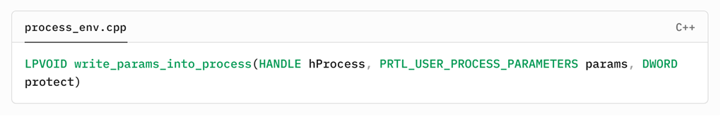 그림 41. write_params_into_process 함수 시작 부분