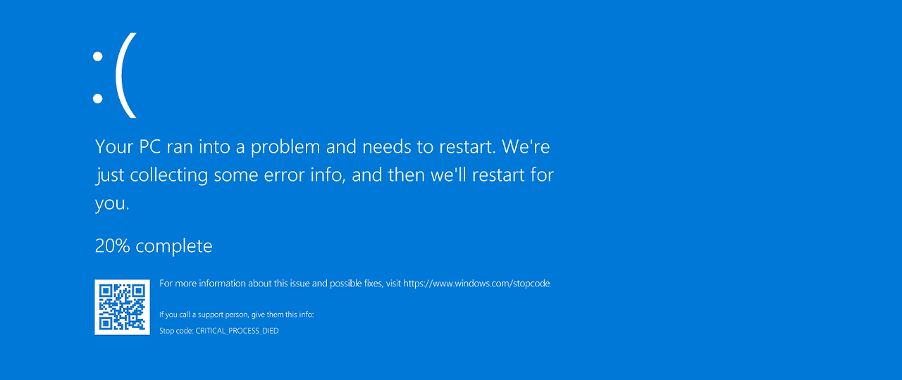 그림 3. 블루 스크린 예시