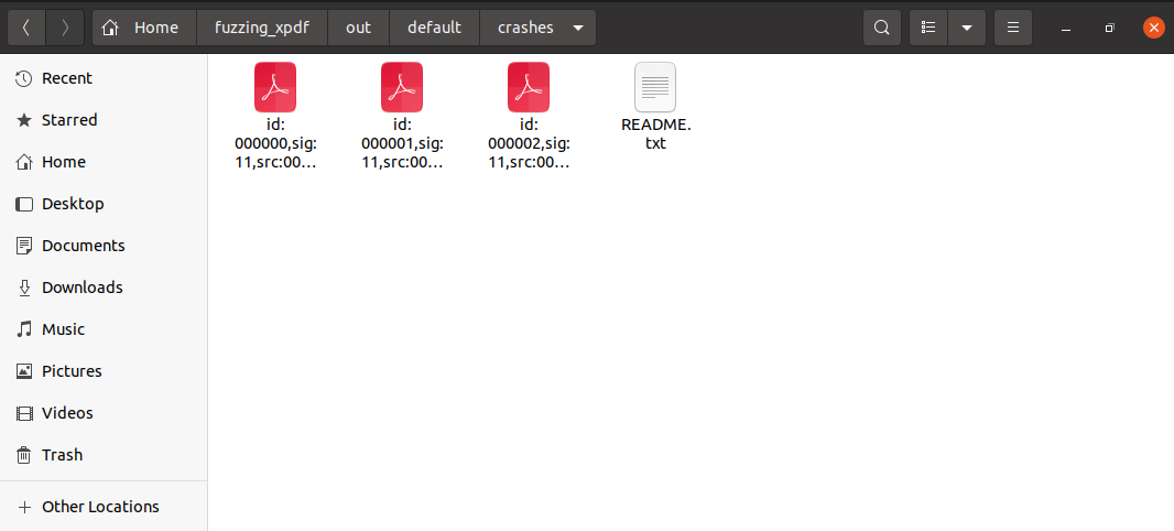그림 16. 크래시 저장 경로 화면