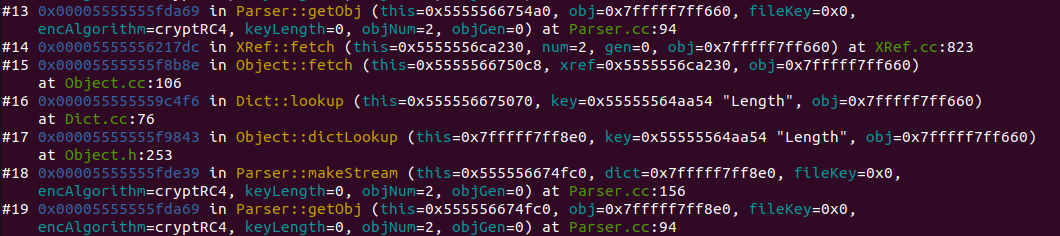 그림 21. 반복되는 코드 구간(#13~#19) 화면