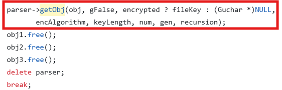 그림 27. xpdf 3.04 버전 - XRef::fetch