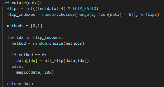 그림 3. Fuzzer 구현 – 입력 변형 단계 코드