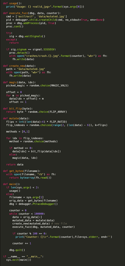 그림 9-2. Fuzzer 구현 – 전체 코드