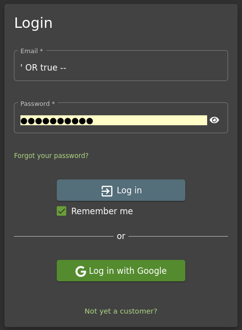 그림 10. [' OR true-- ]