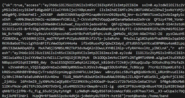 그림 25. [로그인 응답 바디에 포함된 access·refresh JWT]