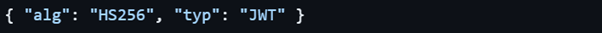 그림 3. [JWT 헤더 예시]