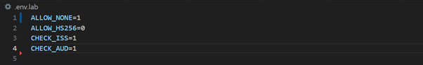그림 30. [alg=none 허용 · ISS / AUD 검사 활성화 설정]