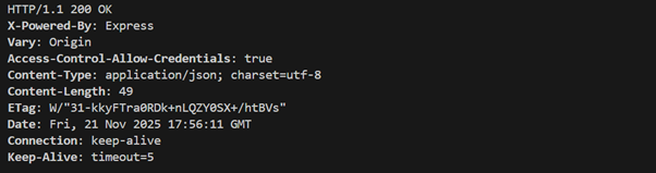 그림 38. [검증 없는 RS256 토큰으로도 200 OK 응답을 받은 화면]