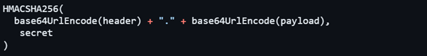 그림 5. [JWT 서명 생성 식]