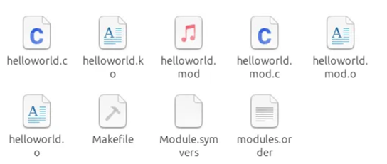 그림 11. 빌드를 통해 생성된 파일들