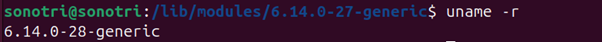 그림 7. uname -r 결과