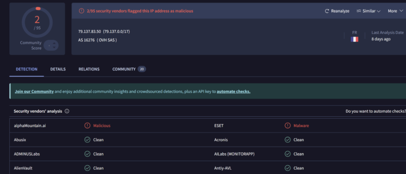 그림 70. VirusTotal 결과 (2)
